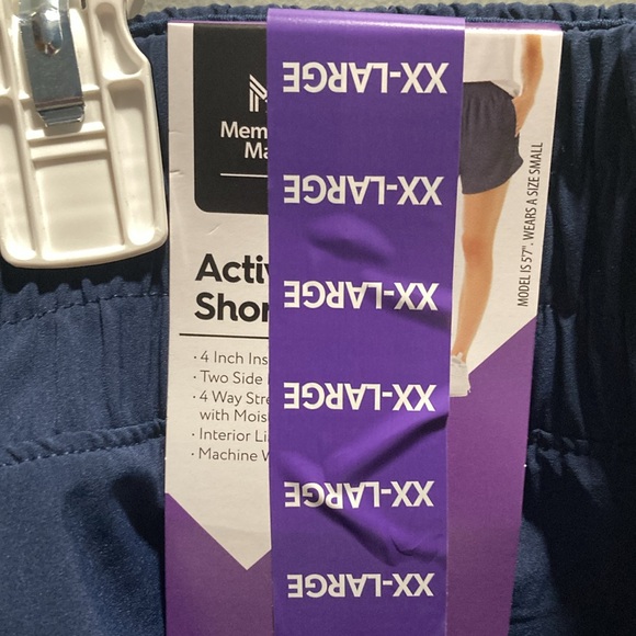 BRAND NEW WOMANS ACTIVE SHORTS SIZE XXL! NWT! SMOKE FREE HOME! - Picture 3 of 4